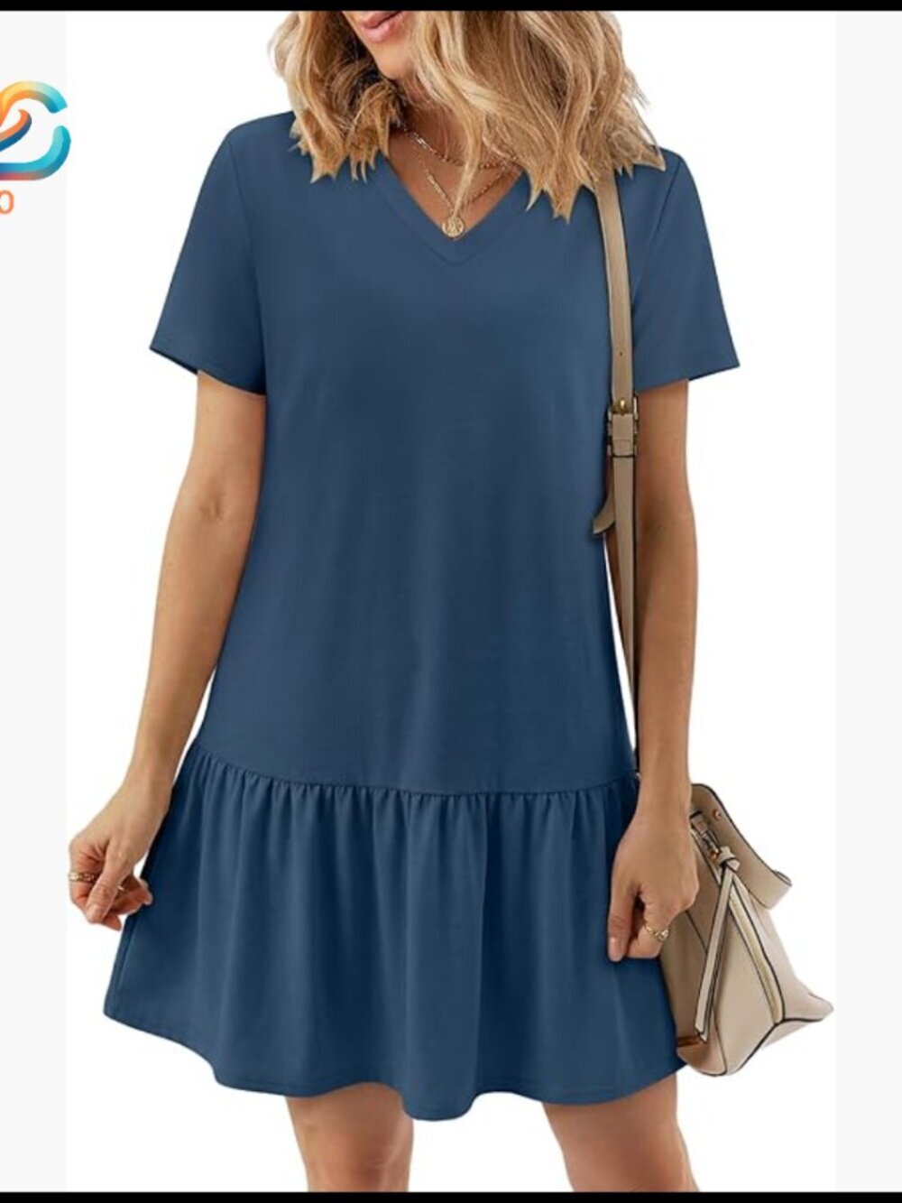 Summer Short Sleeve Pullover Sweatshirt Dress Patchwork Mini Casual